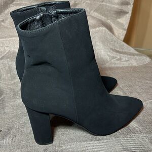 TOP Moda Womens Chunkly High Heel Black Over The Ankle Booties Size 10